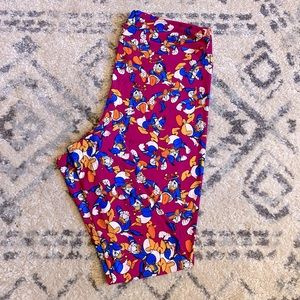 NEW RARE Disney Donald Duck Vintage LuLaRoe Curvy Leggings TC